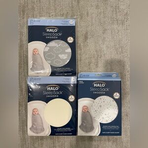NEW Set of 3 HALO Sleepsack Swaddles - Small